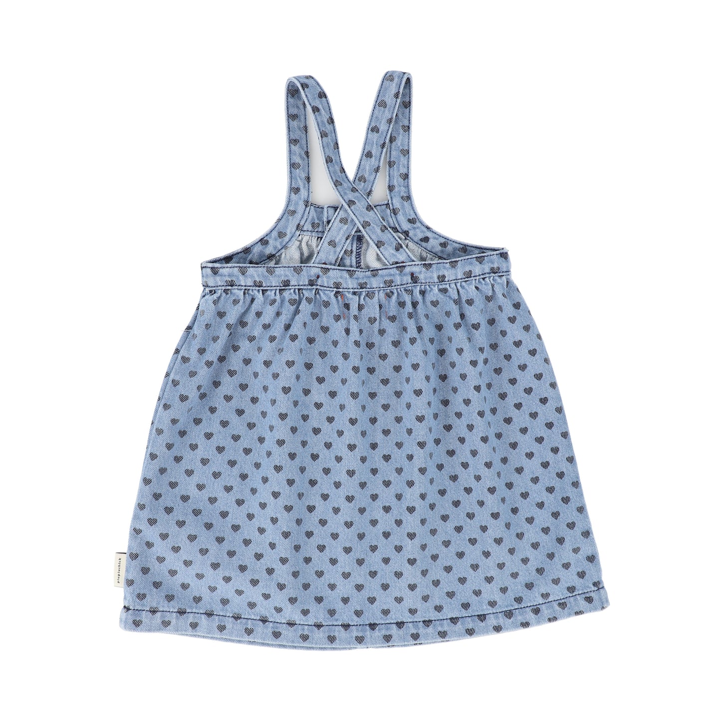 PIUPIUCHICK BLUE DENIM HEART PRINT JUMPER