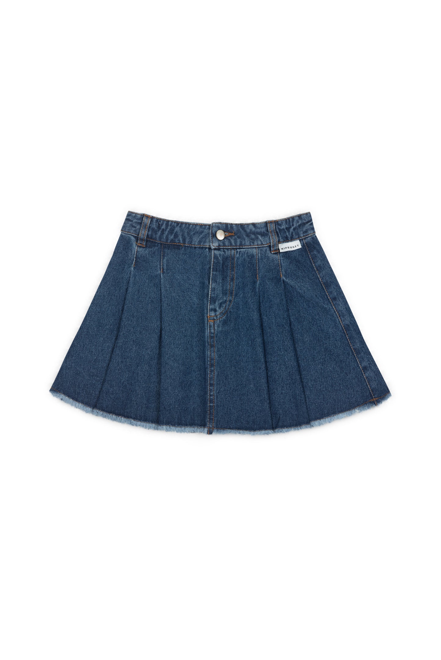 MIPOUNET BLUE DENIM PLEAT SKIRT [FINAL SALE]