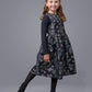 MADAME TI BLACK FLORAL ZIPPER JUMPER