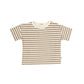 MY LITTE COZMO BROWN/BEIGE STRIPED TERRY TSHIRT