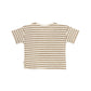 MY LITTE COZMO BROWN/BEIGE STRIPED TERRY TSHIRT