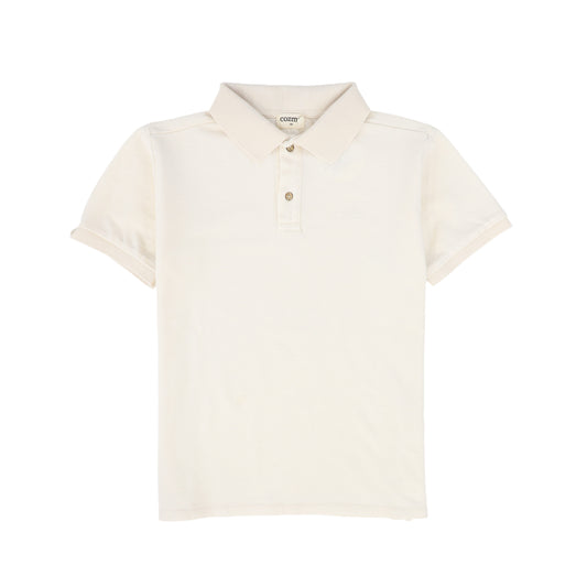 MY LITTE COZMO IVORY POLO SHIRT