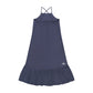 RETRO KID NAVY CRISS CROSS MAXI DRESS