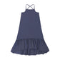 RETRO KID NAVY CRISS CROSS MAXI DRESS