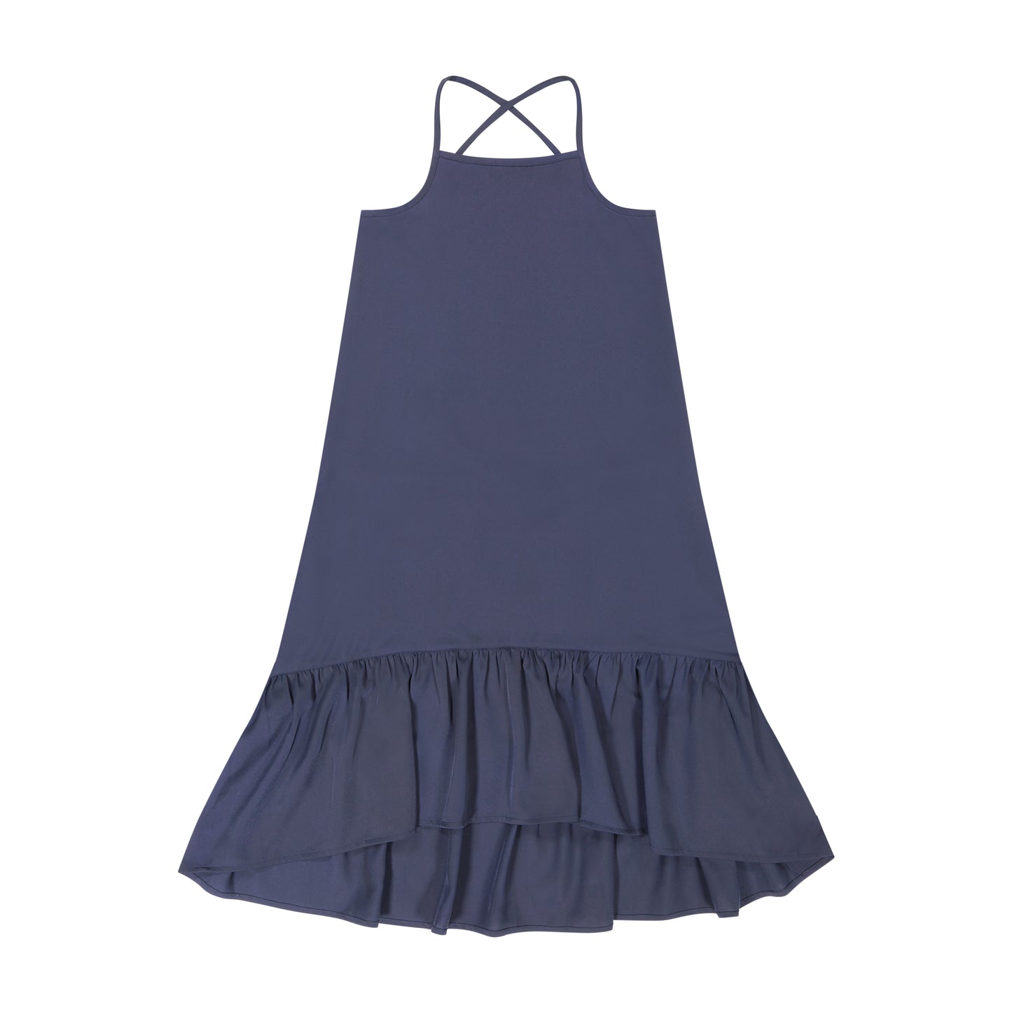 RETRO KID NAVY CRISS CROSS MAXI DRESS