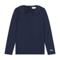 RETRO KID NAVY RIBBED COLLAR TSHIRT