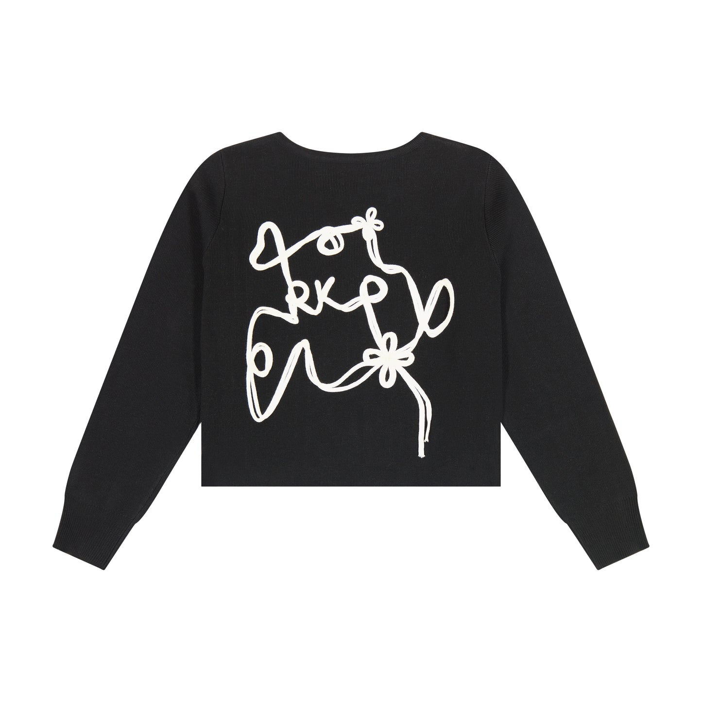RETRO KID BLACK ROPE DETAIL CARDIGAN