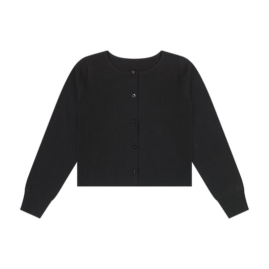 RETRO KID BLACK ROPE DETAIL CARDIGAN