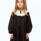 RETRO KID BLACK KNIT COLLAR DRESS