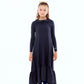 RETRO KID NAVY RIBBED COLLAR TSHIRT
