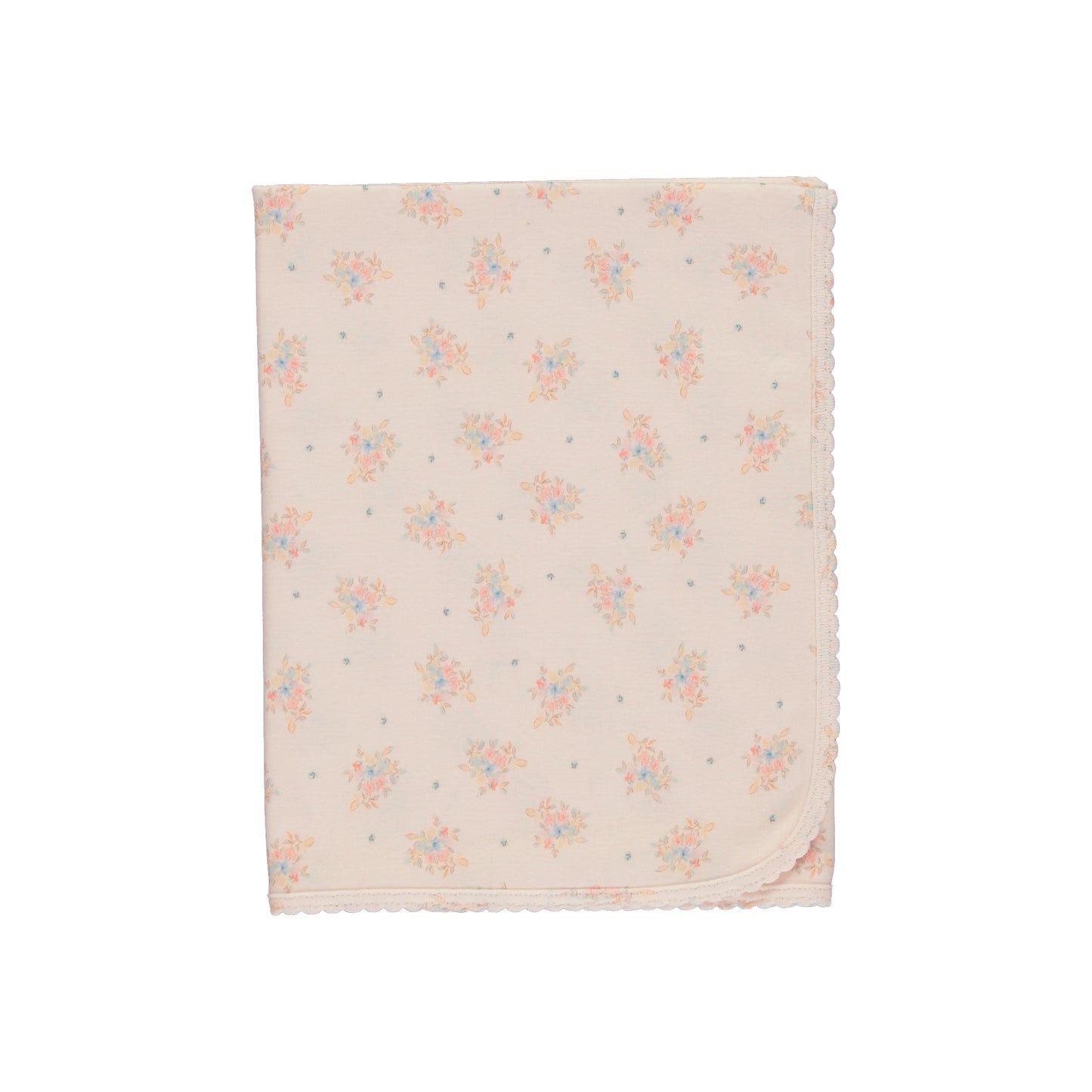 BEBE ORGANIC PINK FLORAL CLUSTER BLANKET