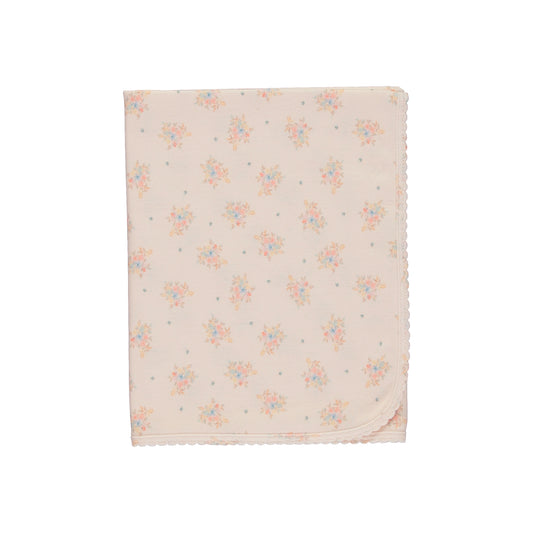 BEBE ORGANIC PINK FLORAL CLUSTER BLANKET