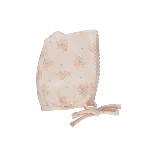 BEBE ORGANIC PINK FLORAL CLUSTER BONNET