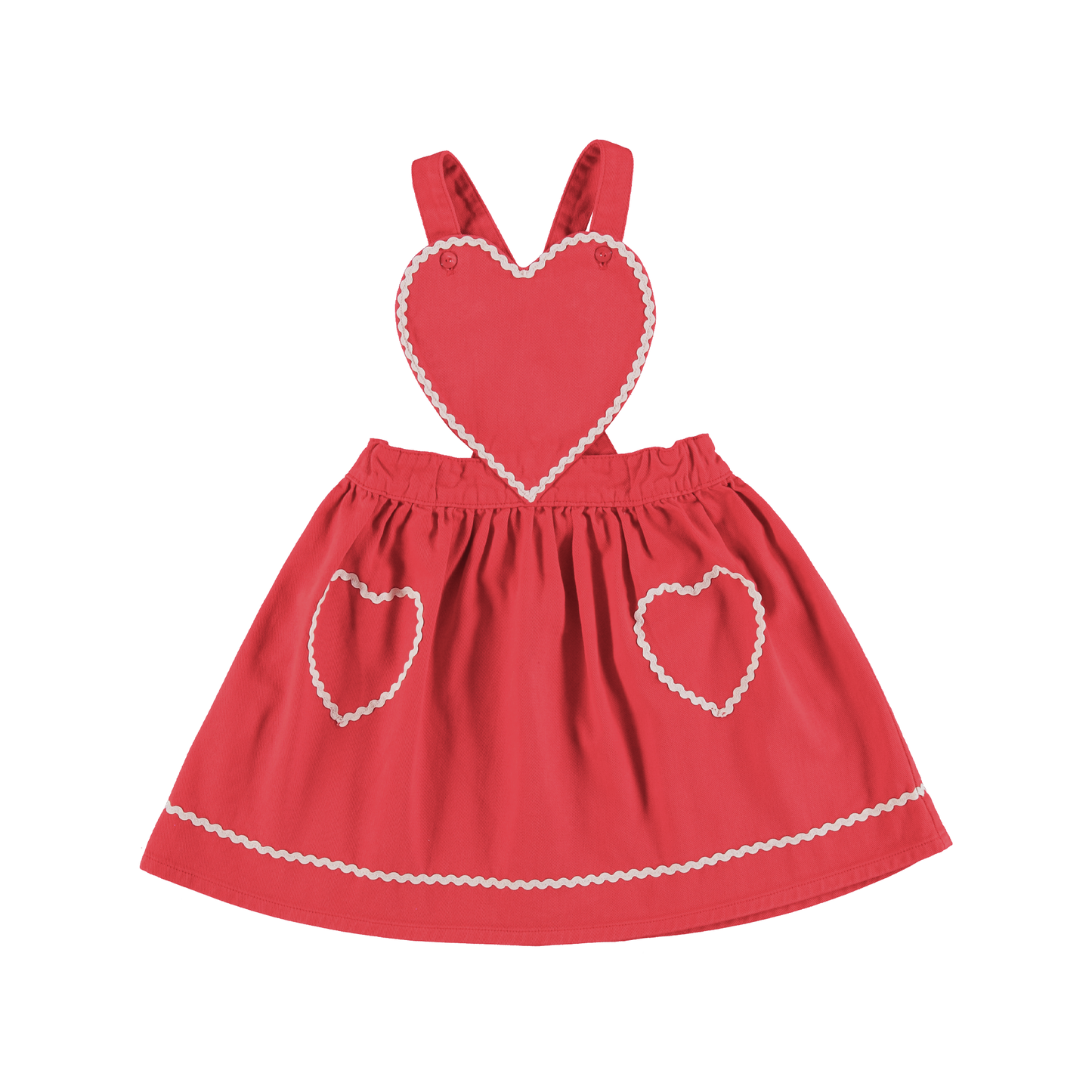 BEBE ORGANIC CORAL HEART STITCH JUMPER