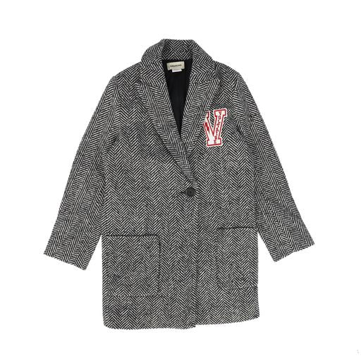 ZADIG & VOLTAIRE BLACK WHITE TWEED POCKET COAT [FINAL SALE]