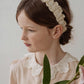 BOWBON CREAM RUFFLE  HEADBAND [FINAL SALE]