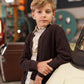 MOTU BROWN CABLE KNIT CARDIGAN