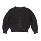MOTU MIDNIGHT BLUE CABLE KNIT SWEATER