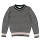 MOTU TEAL GEOMETRIC KNIT SWEATER