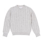 MOTU LIGHT GREY SPECKLED KNIT CABLE SWEATER
