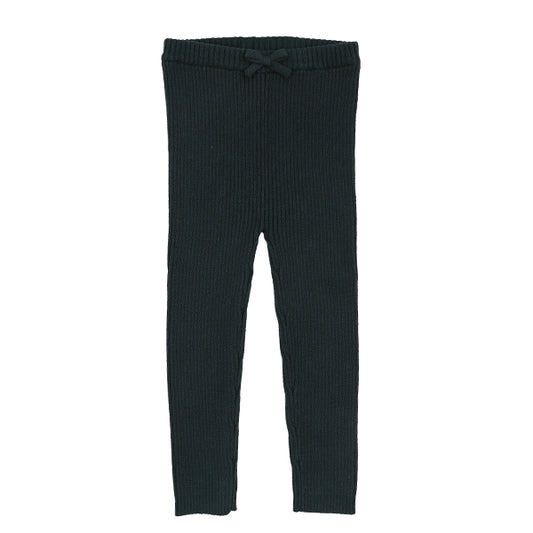 MOTU NAVY BLUE RIBBED KNIT LEGGINGS