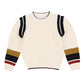 MOTU CREAM PANEL KNIT TRIM SWEATER