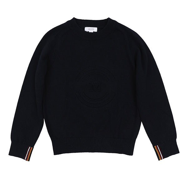 MOTU NAVY BLUE LOGO KNIT SWEATER