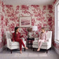 BOPOP RED VELOUR GRANDPA PAJAMAS
