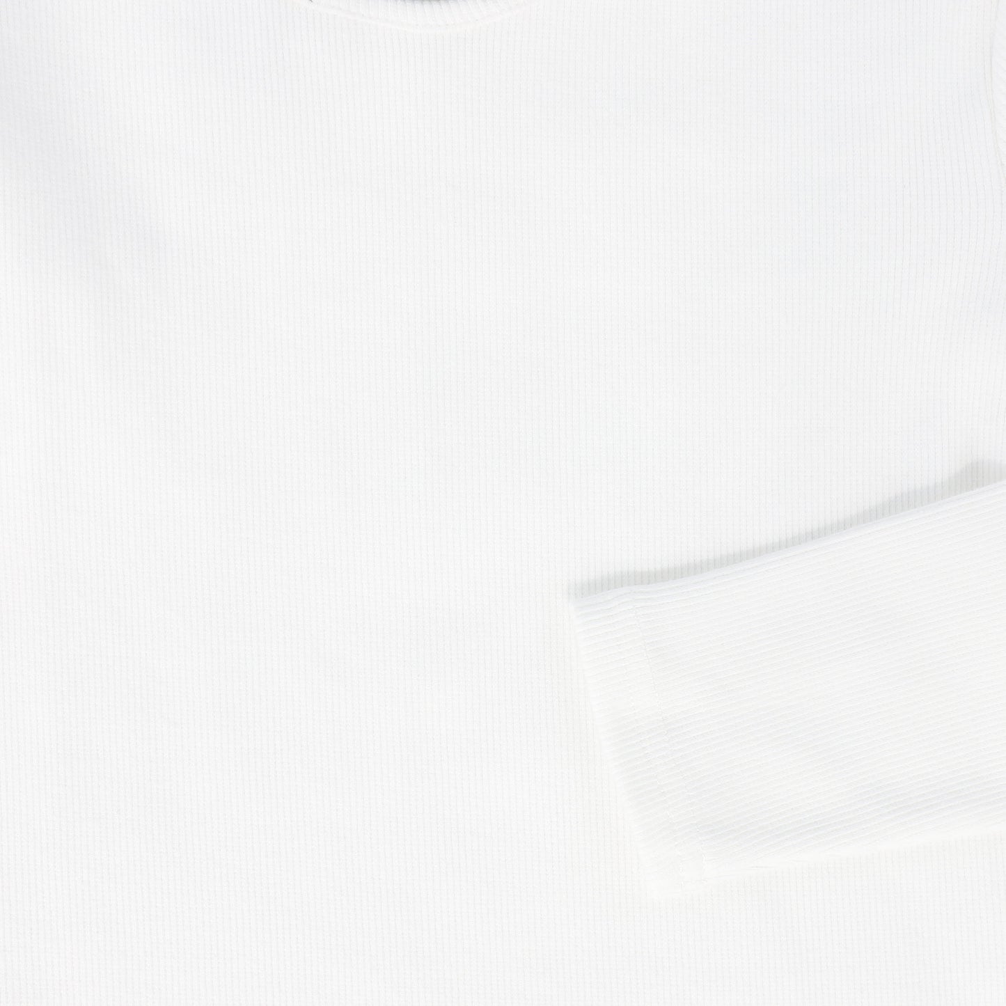 NAVVY WHITE RIBBED TEE [FINAL SALE]