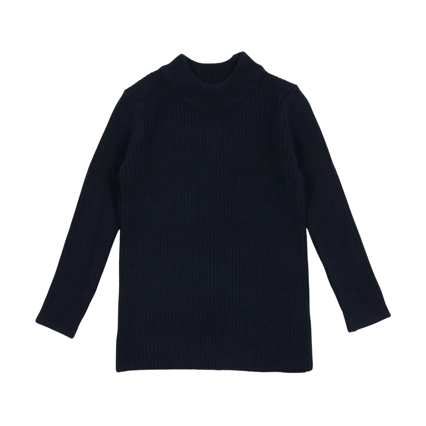 LIL LEGS NAVY KNIT MOCKNECK