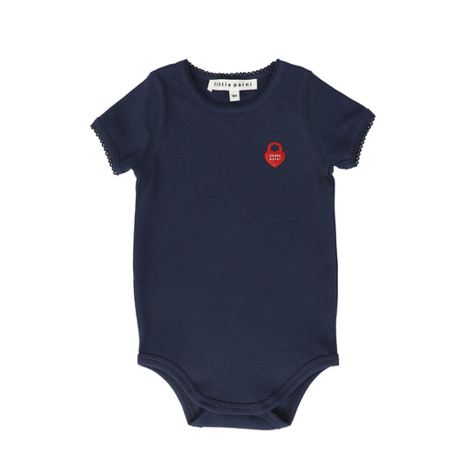LITTLE PARNI NAVY TRIM ONESIE