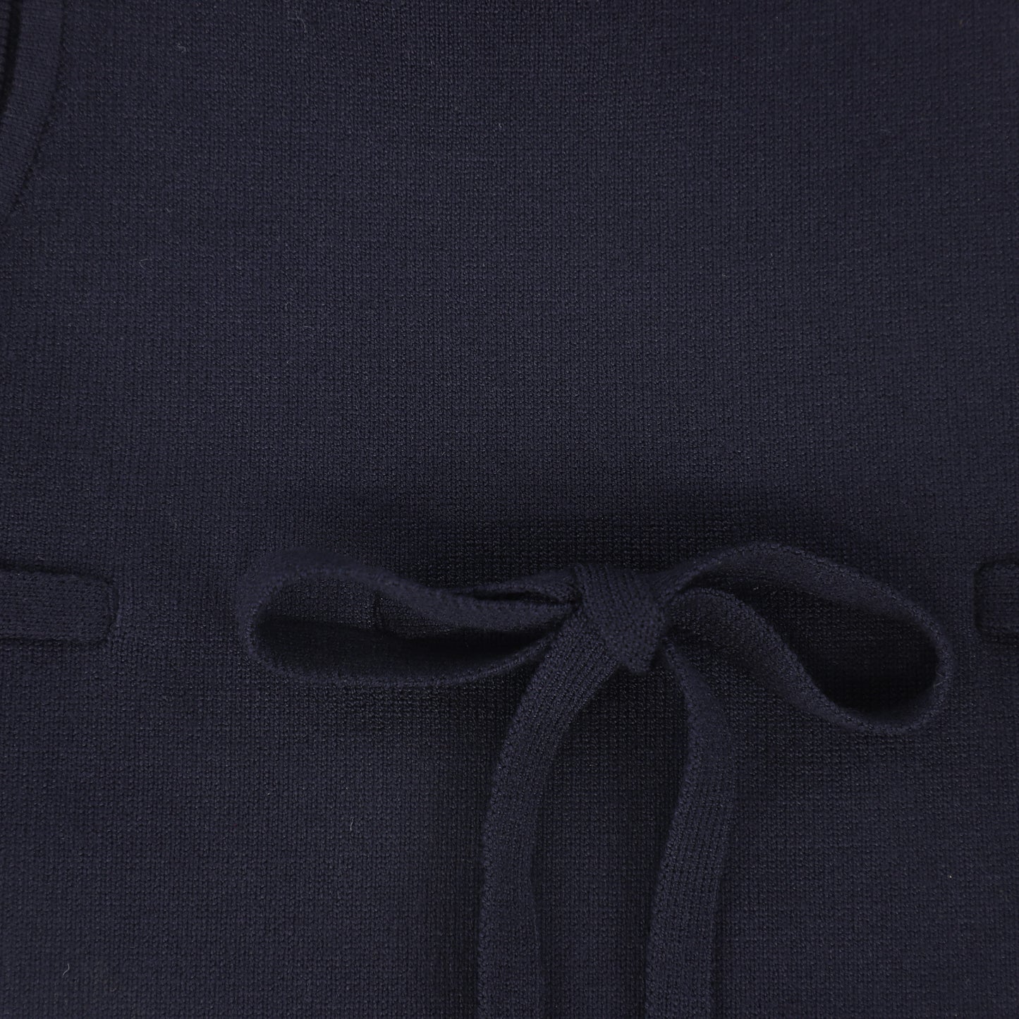 BAMBOO NAVY BOW KNIT OVERALLS
