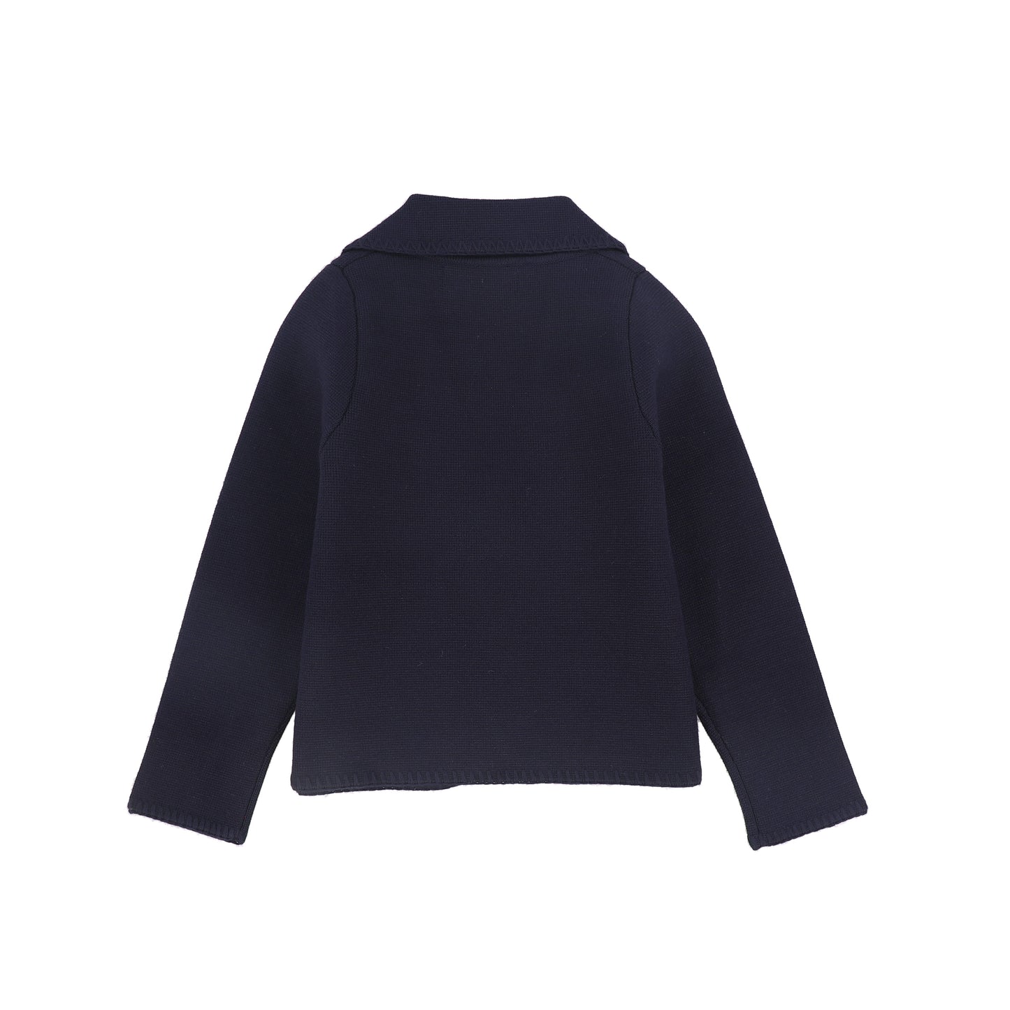 LE BOURDON NAVY PIPED KNIT BLAZER