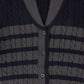 BAMBOO NAVY STRIPED KNIT BUTTON DOWN CARDIGAN