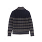 BAMBOO NAVY STRIPED KNIT BUTTON DOWN CARDIGAN