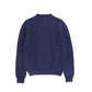 VALENTINA NAVY HEATHERED POM POM SWEATER