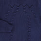 VALENTINA NAVY HEATHERED POM POM SWEATER