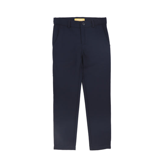 LE BOURDON NAVY THIN WOOL PANTS