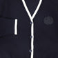 LE BOURDON NAVY TRIM BORDER CARDIGAN