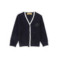 LE BOURDON NAVY TRIM BORDER CARDIGAN