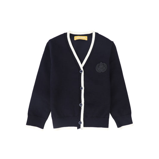 LE BOURDON NAVY TRIM BORDER CARDIGAN