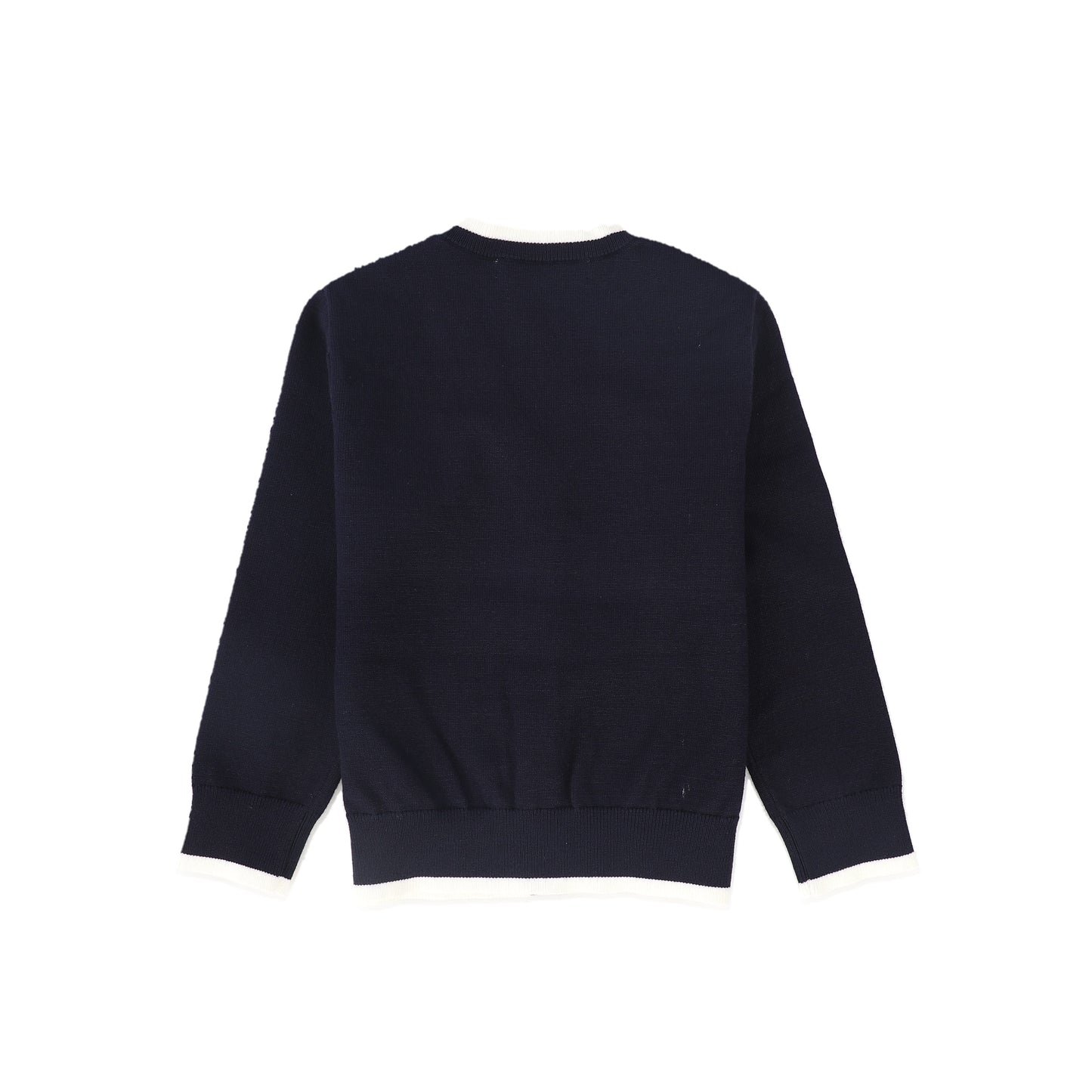 LE BOURDON NAVY TRIM BORDER CARDIGAN