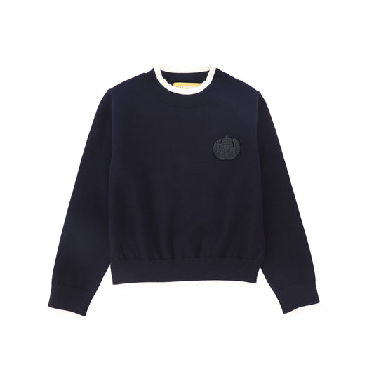 LE BOURDON NAVY TRIM BORDER SWEATER