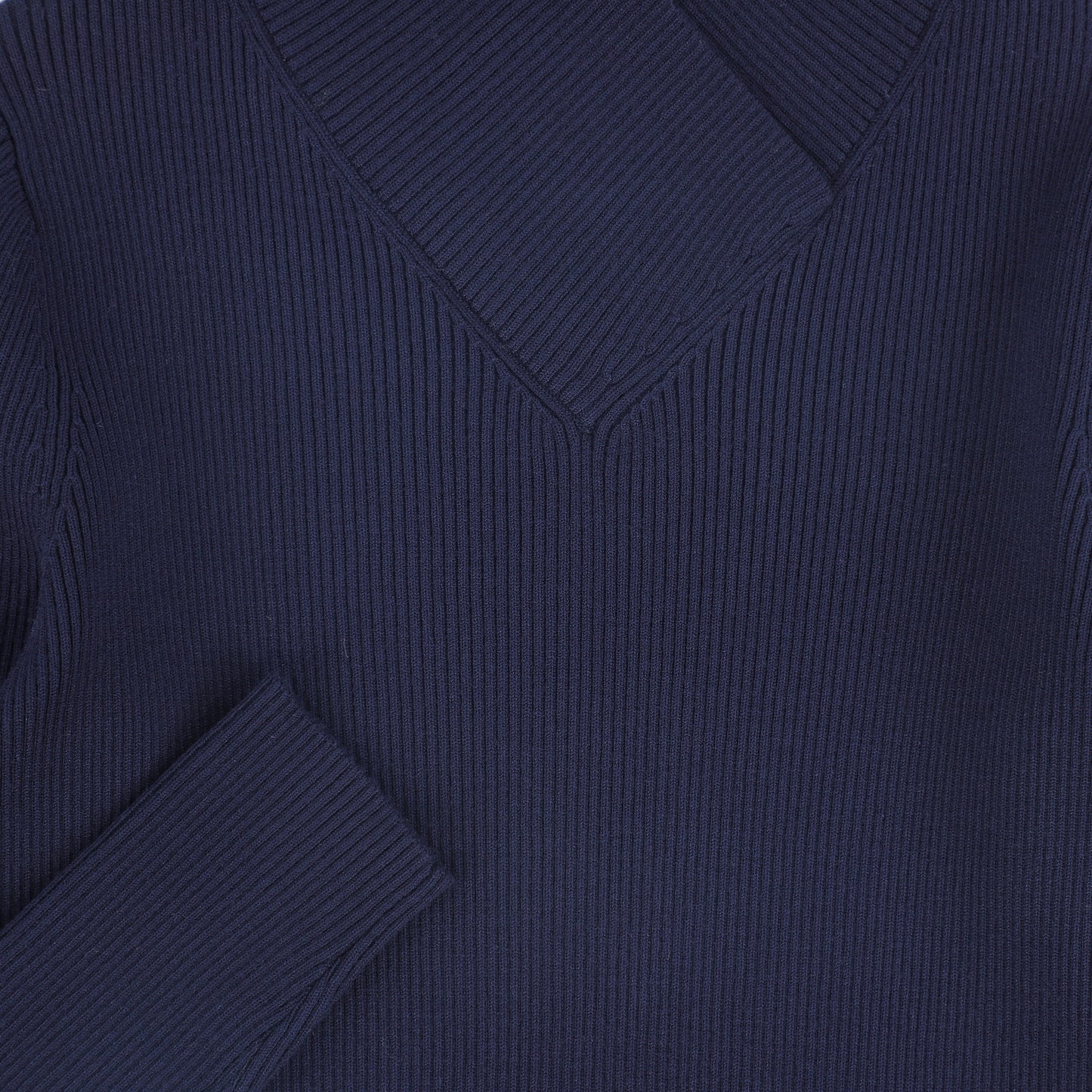 VALENTINA NAVY WRAP NECK TURTLENECK