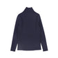 VALENTINA NAVY WRAP NECK TURTLENECK