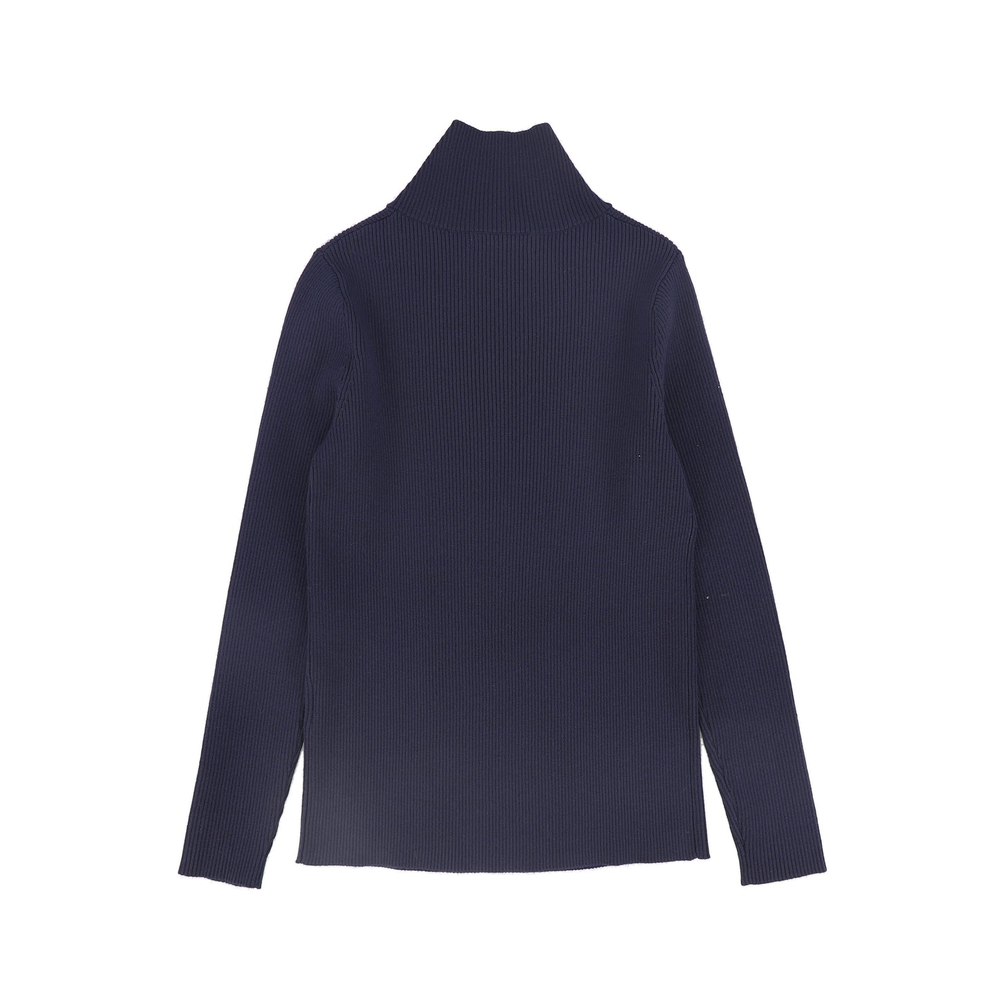 VALENTINA NAVY WRAP NECK TURTLENECK