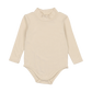 LIL LEGS ECRU BAMBOO MOCKNECK ONESIE