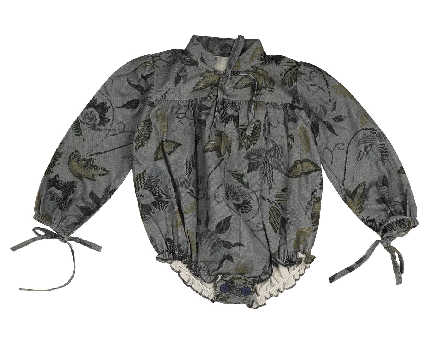 NOMA GREY FLORAL LINE ROMPER