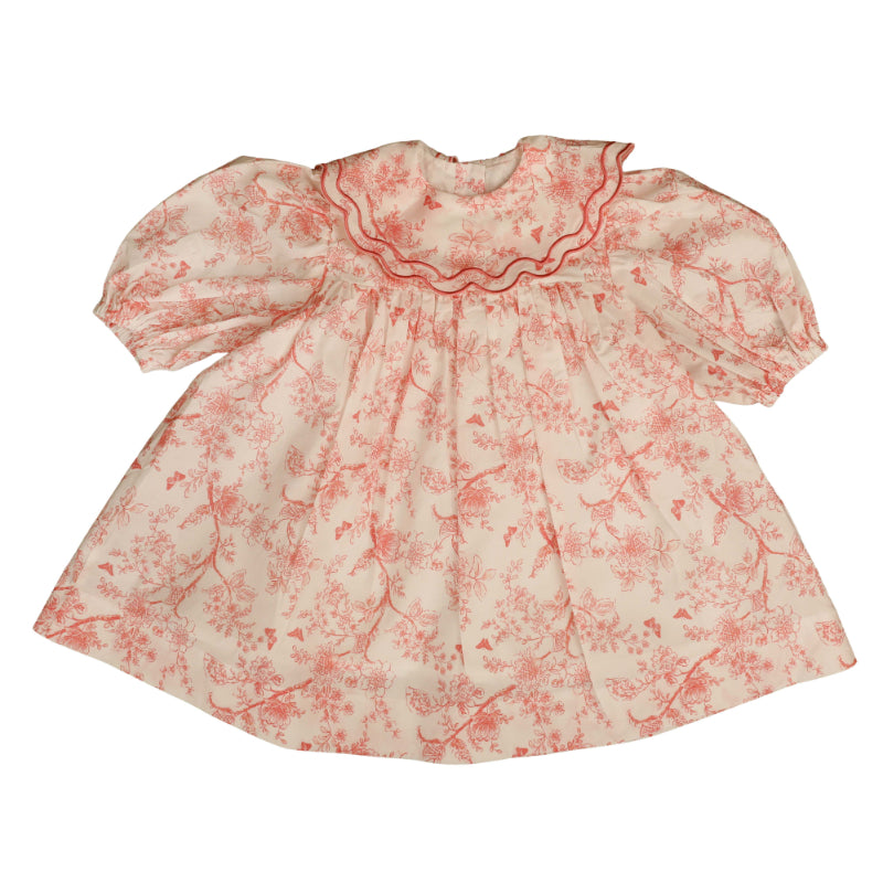 NOMA CORAL TOILE PRINT COLLAR DRESS