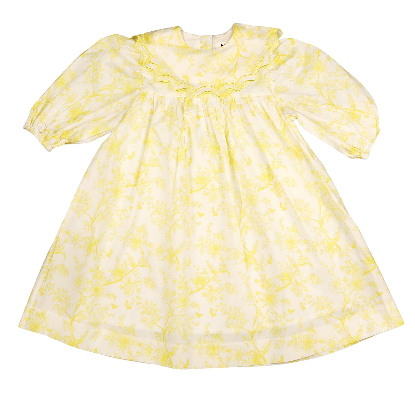 NOMA YELLOW TOILE PRINT COLLAR DRESS